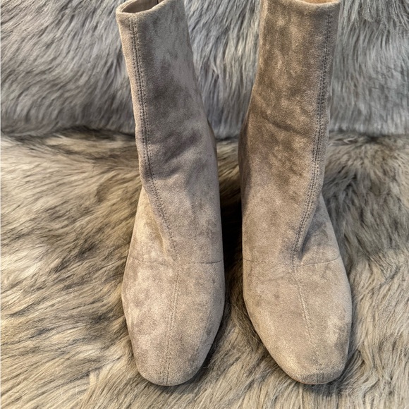 Mi.iM Elegant Taupe Faux Suede Ankle Boots Size 9 - Picture 5 of 8